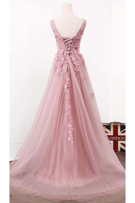 V|neck Ball Gown Prom Dress Blush 5875 | Promheadquarters.com